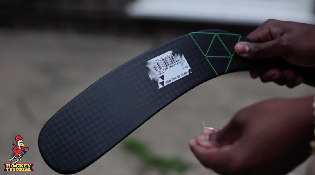 how to remove sticker from hockey stick blade 6