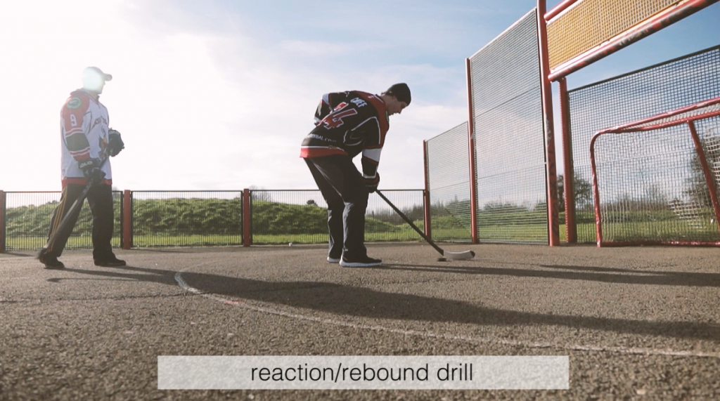 the best off ice shooting drills with hockey wrap around reactoin rebound drill
