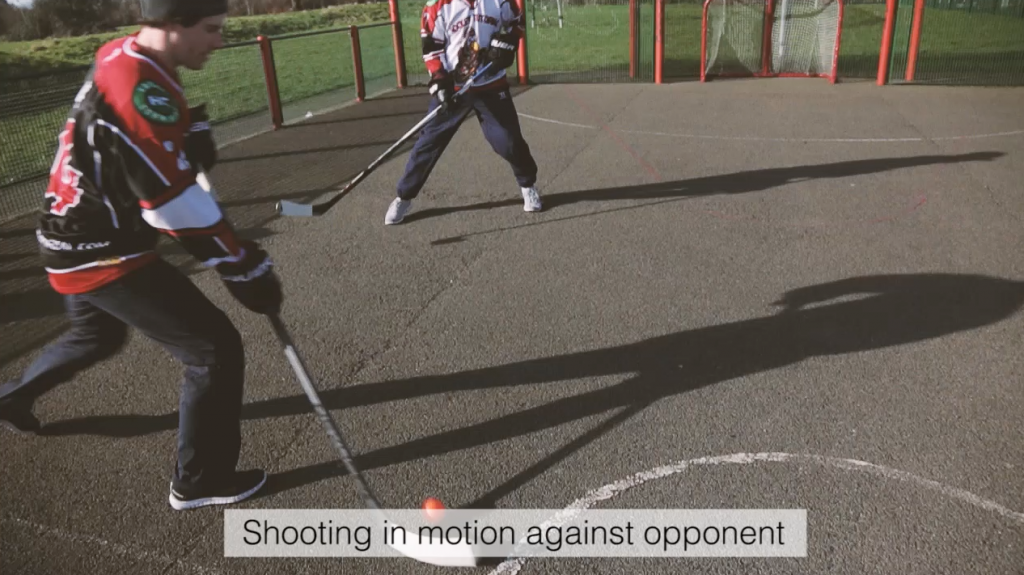 the best off ice shooting drills with hockey wrap around shooting in motion against an opponent