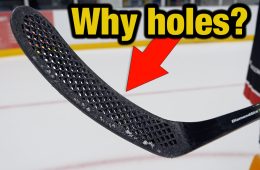 hockey stick with hole in blade